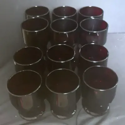 Vintage Dark Ruby Red Glasses
