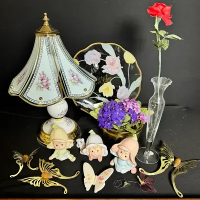 Butterflies And Brass Colored Decor
