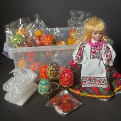 Psanky Eggs And Polish Doll