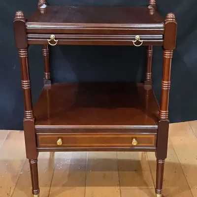 Wood Accent Table with Pullout Tray