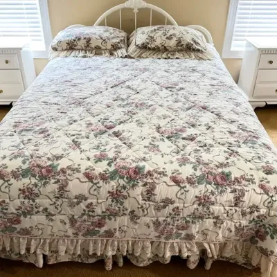 Bassett Nightstands & Iron Headboard