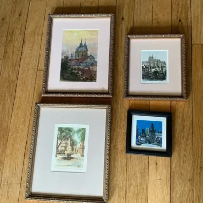 Lot Of 4 Framed Prints