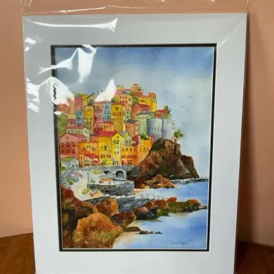 Beautiful Unframed Matted Watercolor Print