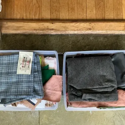 Mystery Bins Of Misc. Textiles / Vintage Patterns