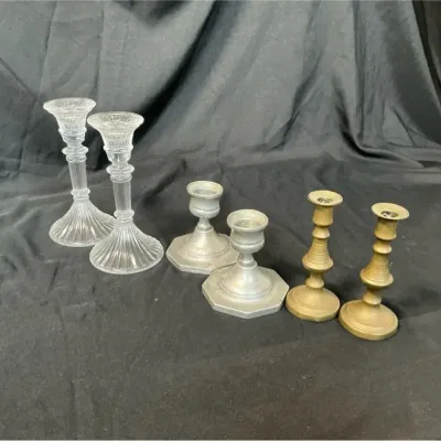 Three Pairs Of Candlesticks 