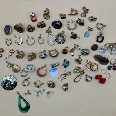 Individual (non Paired) Clip On Earrings, 2 Clip On Pairs, 6 Pierced Pairs