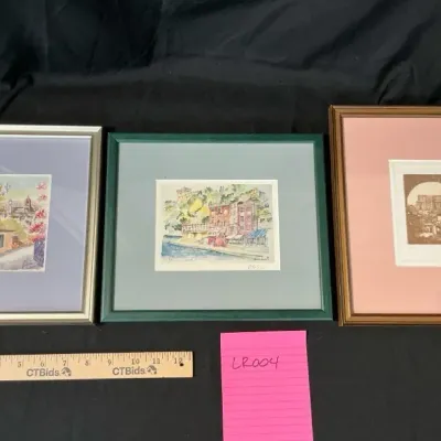 Framed Signed Original Art Italy and Spain Subjects