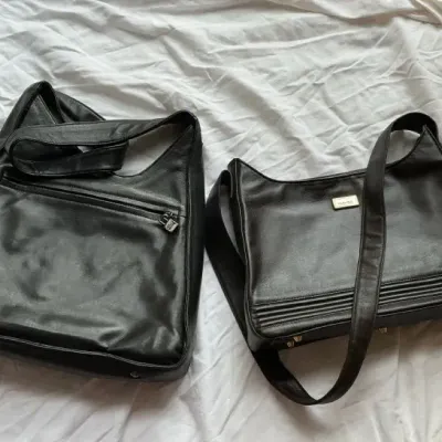 Lot Of 2 Perlina Leather Shoulder Bags