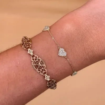 Lot Of 2 Vintage 10K Gold Bracelets 