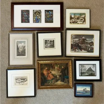 Lot Of Framed Prints From Travels