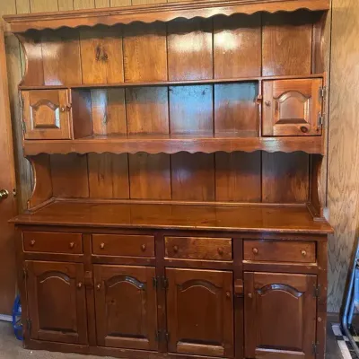 XXL Two-Piece Wooden Country Hutch