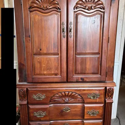 Traditional Cedar Wardrobe / Entertainment Armoire