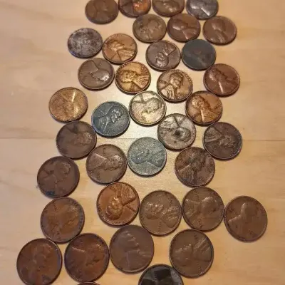 Lincoln Wheat & Memorial Penny Collection – 40+ U.S. Coins Early 1916 & 1919 Through 1950-S