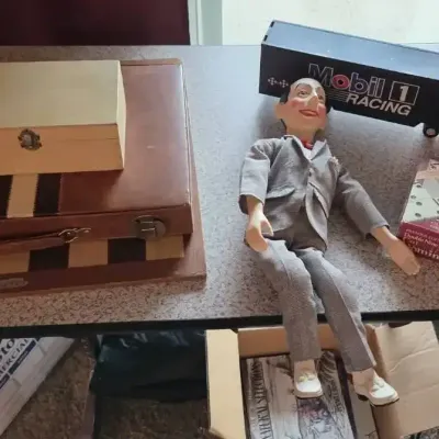 Vintage Pee-wee Herman Talking Doll, Backgammon, Chess & Games Lot