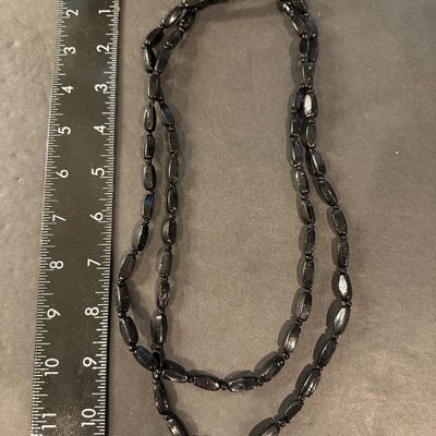 Black crystal type vintage ? Necklace