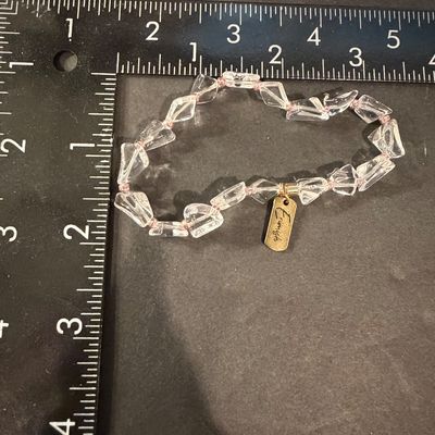 Erimish marked clear beaded bracelet