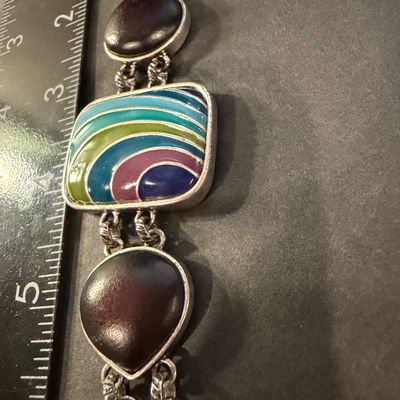 Beautiful vintage style statement bracelet colorful