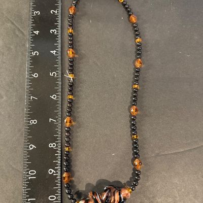 Vintage style glass art deco type style necklace