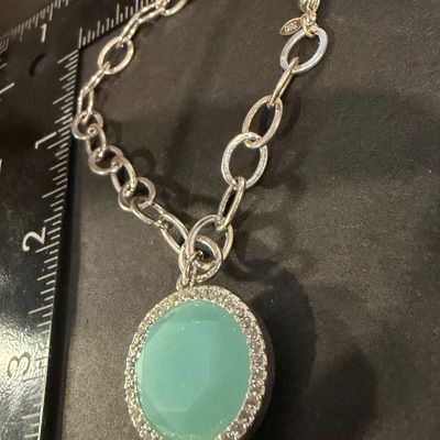 SAQ marked turquoise charm piece bracelet