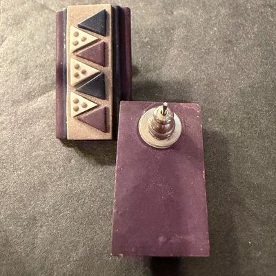 Vintage rectangle earrings