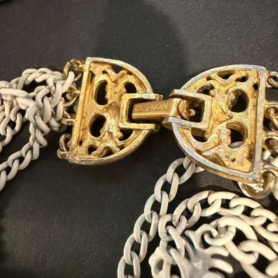 Vintage Monet marked multilayer statement necklace