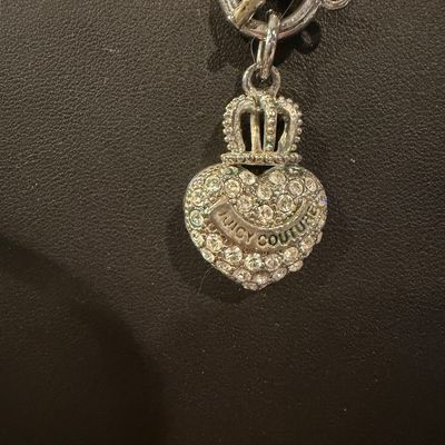 Vintage juicy couture silver tone necklace
