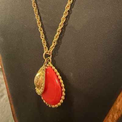 Rachel Leigh Marked gold tone necklace
