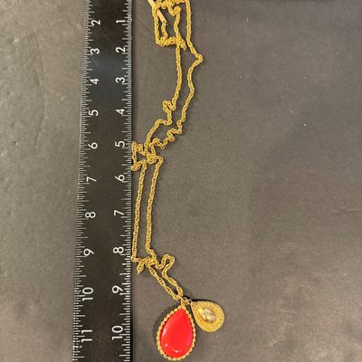 Rachel Leigh Marked gold tone necklace
