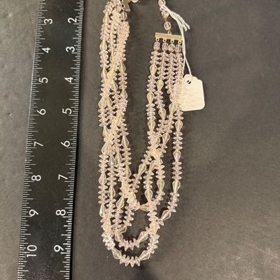 Vintage Germany marked crystal necklace multilayer