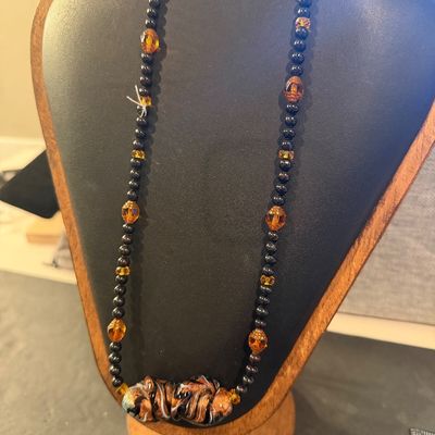 Vintage style glass art deco type style necklace