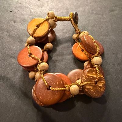 Vintage double layer button bracelet