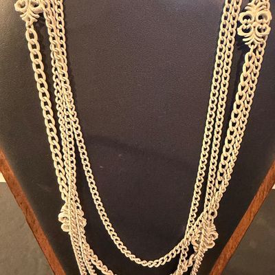 Vintage Monet marked multilayer statement necklace