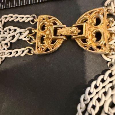 Vintage Monet marked multilayer statement necklace