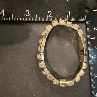 Light pink gemstone type stretch bracelet