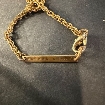 Rachel Leigh Marked gold tone necklace
