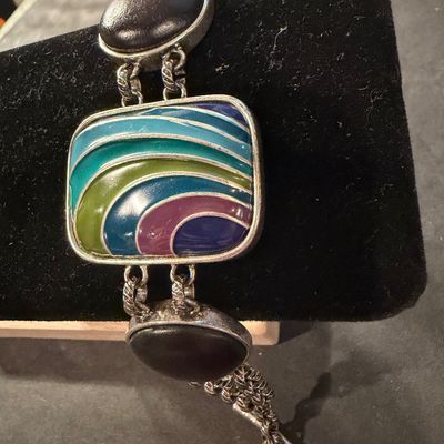 Beautiful vintage style statement bracelet colorful