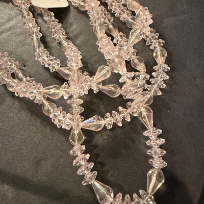 Vintage Germany marked crystal necklace multilayer