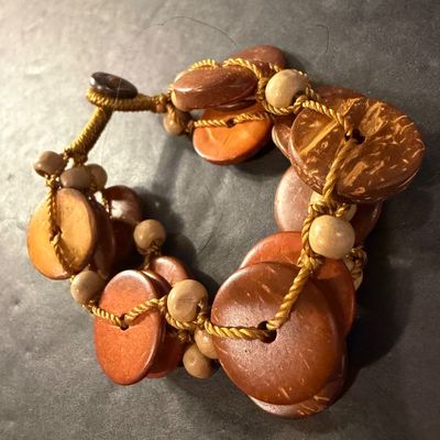 Vintage double layer button bracelet