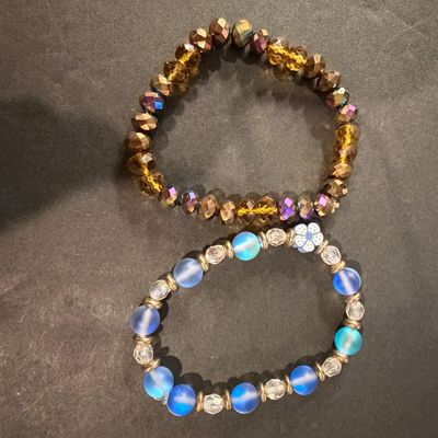 Beaded stretch bracelets