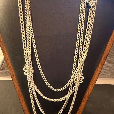 Vintage Monet marked multilayer statement necklace