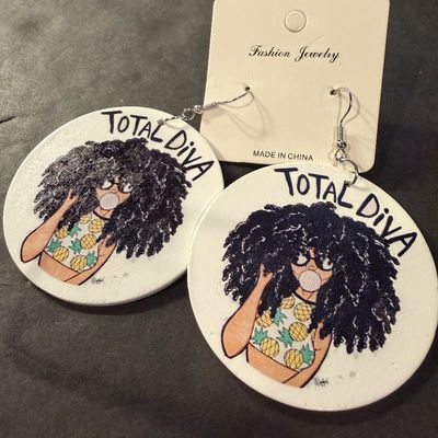 Total diva fashion hoop statement earrings