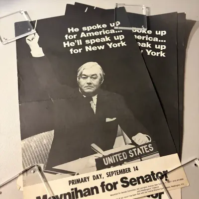 Moynihan for Senator Campaign Posters, Black and White, 1976