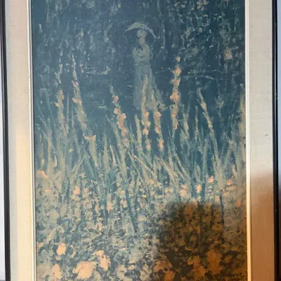 Framed Print of ‘Madame Monet in Her Garden at Giverny’