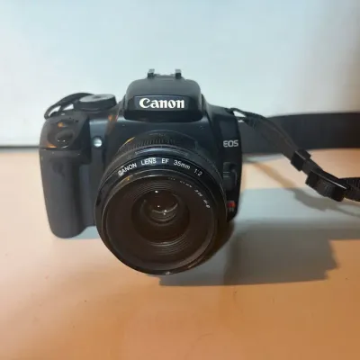 Canon EOS DSLR Camera with 35mm f/2 Lens and Accessories