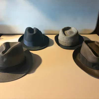 Four Men’s Hats by Stetson, Bailey, Miralles, and Borsalino