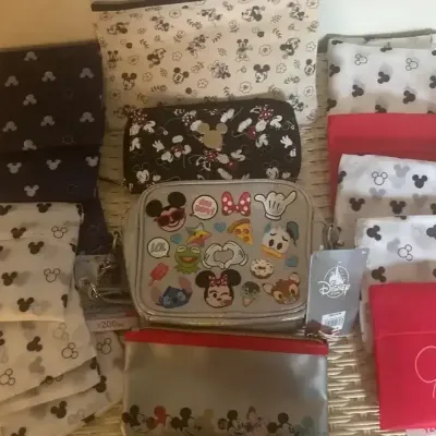 Disney-Themed Assorted Bags, Pouches, and Wallets Featuring Mickey Mouse