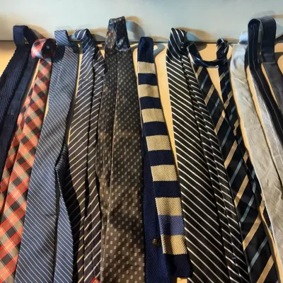 Men’s Ties Featuring Various Designers and Patterns