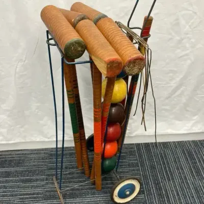 Vintage Wooden Croquet Set