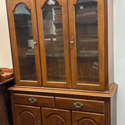 Broyhill Wood China Hutch -2 Pc