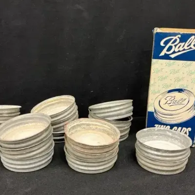 Ball Zinc Jar Cap With Porcelain Liners + More